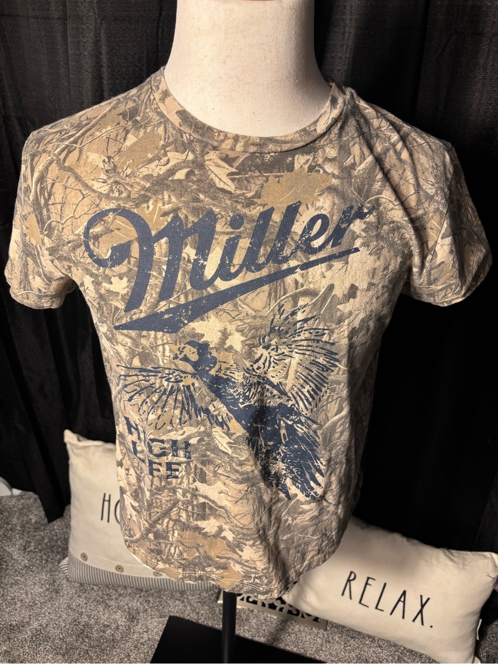 Official - MILLER HIGH LIFE Graphic Short Sleeve Tee in Tan Camo